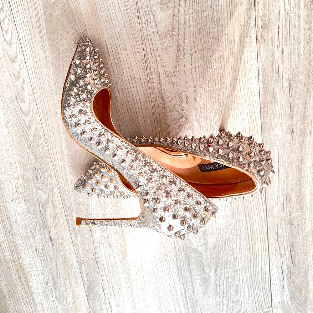 Silver high heel
